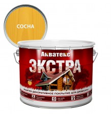 АКВАТЕКС-ЭКСТРА защит.-декор. покрытие для дерева, алкидное, полуглянц, сосна (9л) new