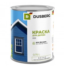 DUSBERG / ДЮСБЕРГ Краска для дерева для наружных работ с антисептиком, белый 3131 (0,75л)