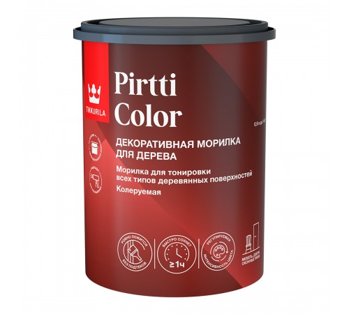 TIKKIVALA (TIKKURILA) PIRTTI COLOR / ТИККИВАЛА (ТИККУРИЛА) ПИРТТИ КОЛОР морилка декоративная для дерева, колеруемая, 0,9л