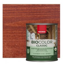 NEOMID BIO COLOR CLASSIC / НЕОМИД БИО КОЛОР КЛАССИК защитная декоративная пропитка на алкидной основе, махагон (0,9л)