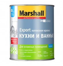 MARSHALL / МАРШАЛЛ ДЛЯ КУХНИ И ВАННОЙ краска влагостойкая интерьерная, база BW 0,9л