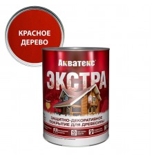 АКВАТЕКС-ЭКСТРА защит.-декор. покрытие для дерева, алкидное, полуглянц, красное дерево (0,8л)