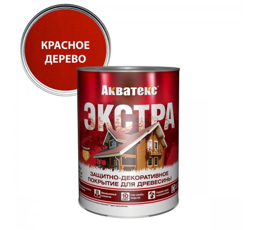 АКВАТЕКС-ЭКСТРА защит.-декор. покрытие для дерева, алкидное, полуглянц, красное дерево (0,8л) АКВАТЕКС-ЭКСТРА защит.-декор. покрытие для дерева, алкидное, полуглянц, красное дерево (0,8л)