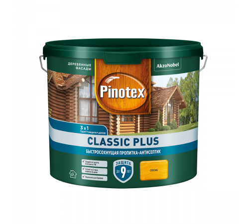 PINOTEX CLASSIC PLUS / ПИНОТЕКС КЛАССИК ПЛЮС пропитка-антисептик, быстросохнущая 3 в 1, сосна 2,5л PINOTEX CLASSIC PLUS / ПИНОТЕКС КЛАССИК ПЛЮС пропитка-антисептик, быстросохнущая 3 в 1, сосна 2,5л