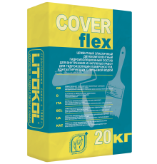 LITOKOL COVERFLEX / ЛИТОКОЛ КОВЕРФЛЕКС состав гидроизоляционный двухкомпонентный, компонент А, серый, мешок (20кг)