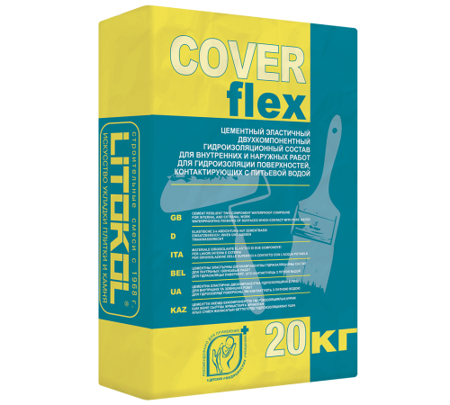 LITOKOL COVERFLEX / ЛИТОКОЛ КОВЕРФЛЕКС состав гидроизоляционный двухкомпонентный, компонент А, серый, мешок (20кг) LITOKOL COVERFLEX / ЛИТОКОЛ КОВЕРФЛЕКС состав гидроизоляционный двухкомпонентный, компонент А, серый, мешок (20кг)