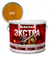 АКВАТЕКС-ЭКСТРА защит.-декор. покрытие для дерева, алкидное, полуглянц, дуб (9л) new