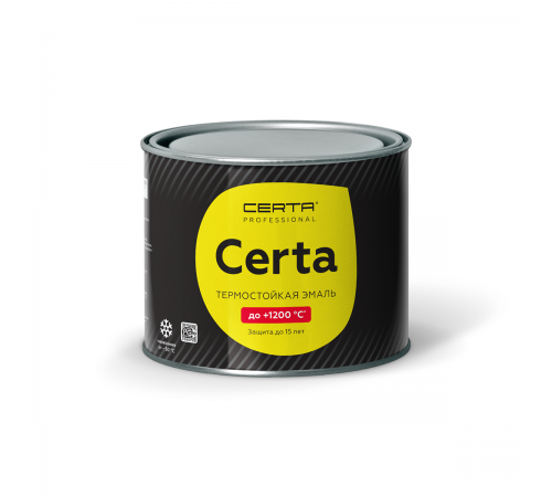CERTA / ЦЕРТА эмаль термостойкая антикоррозионная до 400°С белый RAL 9003 0,4кг CERTA / ЦЕРТА эмаль термостойкая антикоррозионная до 400°С белый RAL 9003 0,4кг