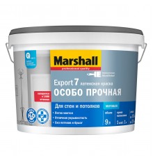 MARSHALL EXPORT 7 / МАРШАЛЛ ЭКСПОРТ 7 матовая краска для внутренних работ, моющаяся, база BC (9л)