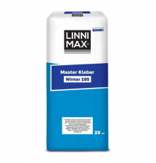 LINNIMAX 195 MASTER KLEBER WINTER / ЛИННИМАКС МАСТЕР КЛЕБЕР 195 ЗИМНИЙ клеевой состав на цементной основе для использования в системах фасадной теплоизоляции (СФТК) зимний до -5°С для внутренних и наружных работ коричнево-красный (25кг)