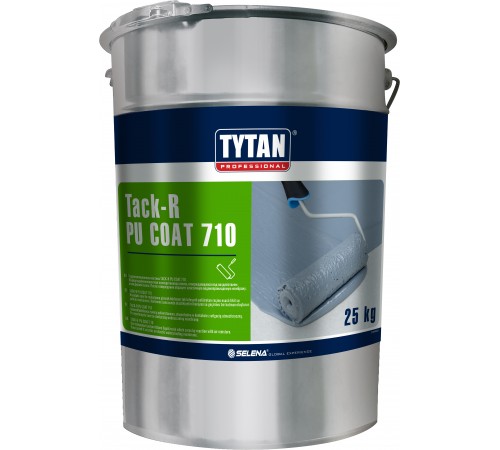 TYTAN PROFESSIONAL TACK-R PU COAT 710 / ТИТАН ПРОФЕШИОНАЛ ТЭК-Р ПУ КОАТ 710 мастика гидроизоляционная, серый (25кг)