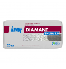 KNAUF DIAMANT SHUBA 3,0 / КНАУФ ДИАМАНТ ШУБА 3,0 штукатурка цементная декоративная для наружных и внутренних работ белый (25кг)