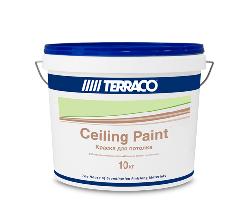 TERRACO CELLING PAINT краска матовая для потолков 10кг TERRACO CELLING PAINT краска матовая для потолков 10кг