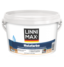 LINNIMAX HOLZFARBE / ЛИННИМАКС ХОЛЬЦФАРБЕ краска по дереву водно-дисперсионная для наружных и внутренних работ шелковисто-матовая база 1 (1,25л)