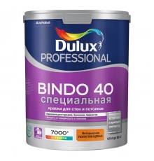 DULUX BINDO 40 СПЕЦИАЛЬНАЯ / ДЮЛАКС БИНДО 40 СПЕЦИАЛЬНАЯ краска для стен и потолков полуглянцевая база BW 4,5л