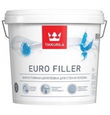 TIKKURILA EURO FILLER шпаклевка влагостойкая, для стен и потолков (5л)