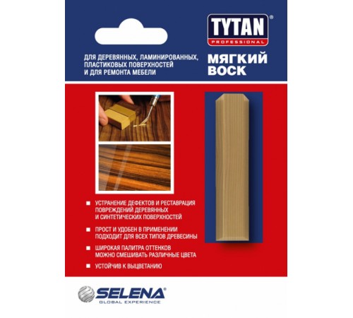 TYTAN PROFESSIONAL / ТИТАН ПРОФЕШИОНАЛ мягкий воск для реставрации дерева и мебели, 50 белый (7,5гр)