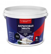 ЯРОСЛАВСКИЕ КРАСКИ эмаль акриловая универсальная матовая, черный 2,5кг