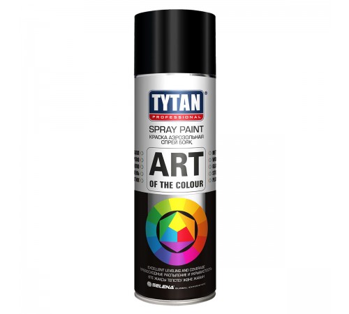 TYTAN PROFESSIONAL ART OF THE COLOR / ТИТАН ПРОФЕШИОНАЛ АРТ ОФ ВЕ КОЛОР краска аэрозольная, матовая, RAL9004, черный (400мл)