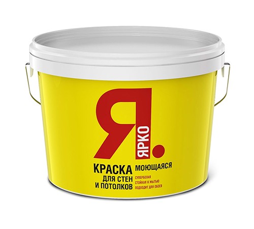 ЯРКО краска для стен и потолков, моющаяся 6кг ЯРКО краска для стен и потолков, моющаяся 6кг