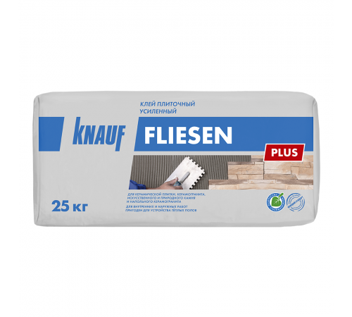 KNAUF FLIESEN PLUS / КНАУФ ФЛИЗЕН ПЛЮС клей цементный плиточный усиленный для наружных и внутренних работ (25кг) KNAUF FLIESEN PLUS / КНАУФ ФЛИЗЕН ПЛЮС клей цементный плиточный усиленный для наружных и внутренних работ (25кг)