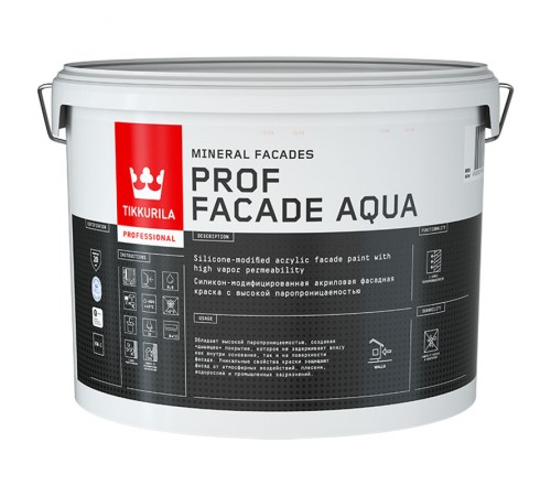 TIKKURILA EURO FAСADE AQUA краска фасадная Баз C (9л) TIKKURILA EURO FAСADE AQUA краска фасадная Баз C (9л)