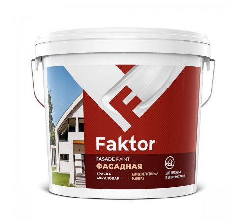 FAKTOR краска фасадная, белый (13кг) FAKTOR краска фасадная, белый (13кг)