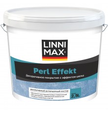 LINNIMAX PERL EFFECT / ЛИННИМАКС ПЕРЛ ЭФФЕКТ покрытие декоративное водно-дисперсионное с эффектом шелка для внутренних работ матовое, белый, 2,5л