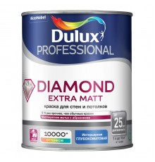 DULUX DIAMOND EXTRA MATT / ДЮЛАКС ДАЙМОНД ЭКСТРА МАТ краска для стен и потолков глубокоматовая база BW 1л