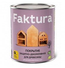 FAKTURA / ФАКТУРА покрытие защитно-декор. с льняным маслом, ионами серебра, для вн/нар, бел.дуб (0,7л)
