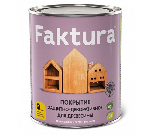 FAKTURA / ФАКТУРА покрытие защитно-декор. с льняным маслом, ионами серебра, для вн/нар, бел.дуб (0,7л) FAKTURA / ФАКТУРА покрытие защитно-декор. с льняным маслом, ионами серебра, для вн/нар, бел.дуб (0,7л)