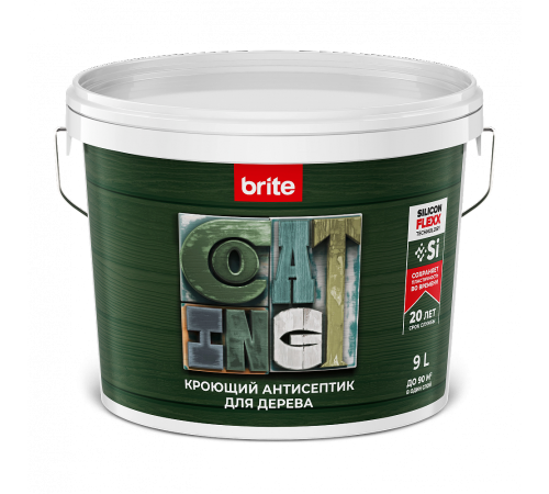 BRITE FLEXX / БРАЙТ ФЛЕКС антисептик для дерева кроющий, полуматовый, база А (9л) BRITE FLEXX / БРАЙТ ФЛЕКС антисептик для дерева кроющий, полуматовый, база А (9л)