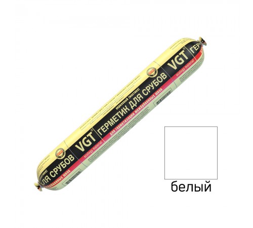 VGT / ВГТ герметик для срубов, акриловый, высокоэластичный, белый (0,9кг)