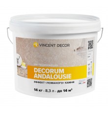 VINCENT DECOR DECORUM ANDALOUSIE эффекты ломаного камня (14кг)