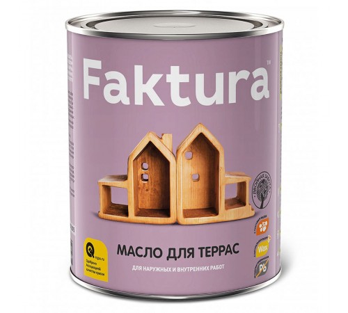 FAKTURA / ФАКТУРА масло для террас с натуральным воском и тунговым маслом (0,7л) FAKTURA / ФАКТУРА масло для террас с натуральным воском и тунговым маслом (0,7л)