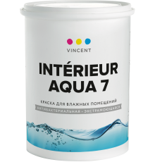 VINCENT INTERIEUR AQUA I 7 / ВИНСЕНТ ЕНТЕРЬЕР АКВА 7 краска для влажных помещений, шелковисто-матовая, база А (0,9л)