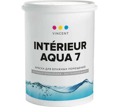 VINCENT INTERIEUR AQUA I 7 / ВИНСЕНТ ЕНТЕРЬЕР АКВА 7 краска для влажных помещений, шелковисто-матовая, база А (0,9л) VINCENT INTERIEUR AQUA I 7 / ВИНСЕНТ ЕНТЕРЬЕР АКВА 7 краска для влажных помещений, шелковисто-матовая, база А (0,9л)