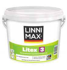 LINNIMAX LITEX 3 / ЛИННИМАКС ЛИТЕКС 3 краска для стен латексная водно-дисперсионная для внутренних работ матовая база 1 (2,5л)