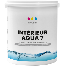 VINCENT INTERIEUR AQUA I 7 / ВИНСЕНТ ЕНТЕРЬЕР АКВА 7 краска для влажных помещений, шелковисто-матовая, база С (2,25л)