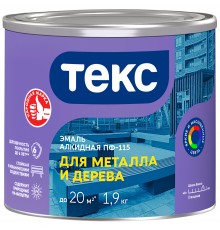ТЕКС ОПТИМУМ ПФ 115 эмаль алкидная, универсальная, глянцевая, изумрудный (1,9кг)