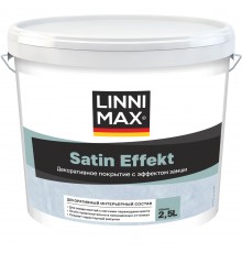 LINNIMAX SATIN EFFECT / ЛИННИМАКС САТИН ЭФФЕКТ покрытие декоративное водно-дисперсионное с эффектом замши для внутренних работ матовое, белый, 2,5л