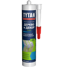 TYTAN PROFESSIONAL / ТИТАН ПРОФЕШИОНАЛ ДЕРЕВО И ДЕКОР клей акриловый, монтажный, белый (290мл)