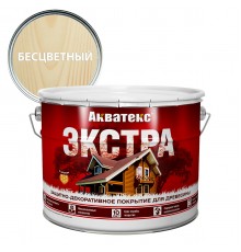 АКВАТЕКС-ЭКСТРА защит.-декор. покрытие для дерева, алкидное, полуглянц, бесцветный (9л) new