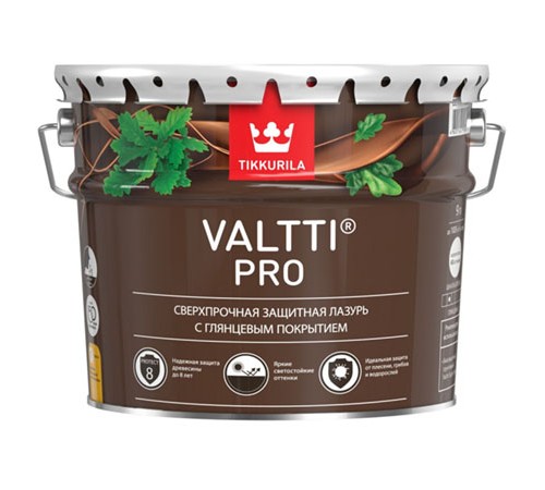 TIKKURILA EURO VALTTI PRO лазурь сверхпрочная, глянцевая, бесцветная (9л)