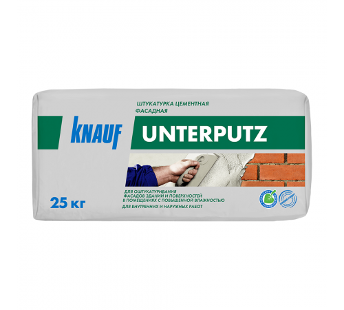 KNAUF UNTERPUTZ / КНАУФ УНТЕРПУТЦ штукатурка цементная фасадная для наружных и внутренних работ (25кг) KNAUF UNTERPUTZ / КНАУФ УНТЕРПУТЦ штукатурка цементная фасадная для наружных и внутренних работ (25кг)