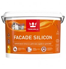 TIKKURILA FACADE SILICON / ТИККУРИЛА ФАСАД СИЛИКОН краска акриловая для фасадов база C 9 л
