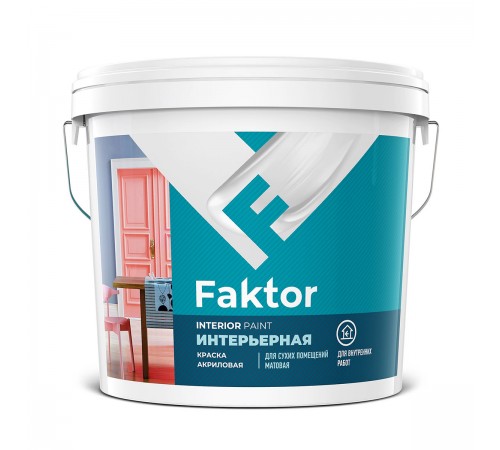 FAKTOR / ФАКТОР краска интерьерная, белый (13кг) FAKTOR / ФАКТОР краска интерьерная, белый (13кг)