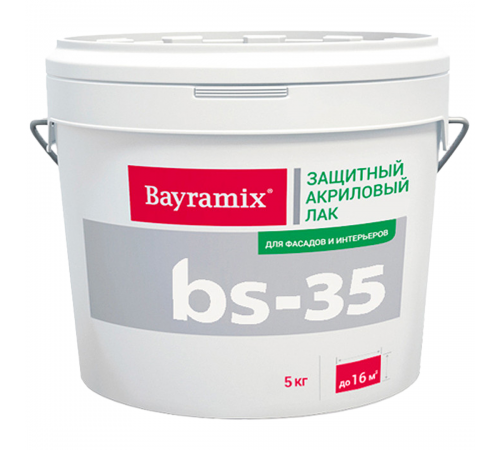 BAYRAMIX / БАЙРАМИКС BS-35 лак для фасадных работ защитный полуматовый прозрачный 5 кг BAYRAMIX / БАЙРАМИКС BS-35 лак для фасадных работ защитный полуматовый прозрачный 5 кг