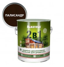 АКВАТЕКС 2 в 1 защит.-декор. покрытие для дерева, алкидное, полумат, лессирующее, палисандр (2,7л)