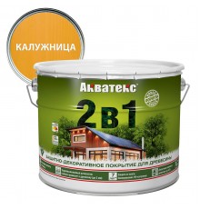 АКВАТЕКС 2 в 1 защит.-декор. покрытие для дерева, алкидное, полумат, лессирующее, калужница (9л)
